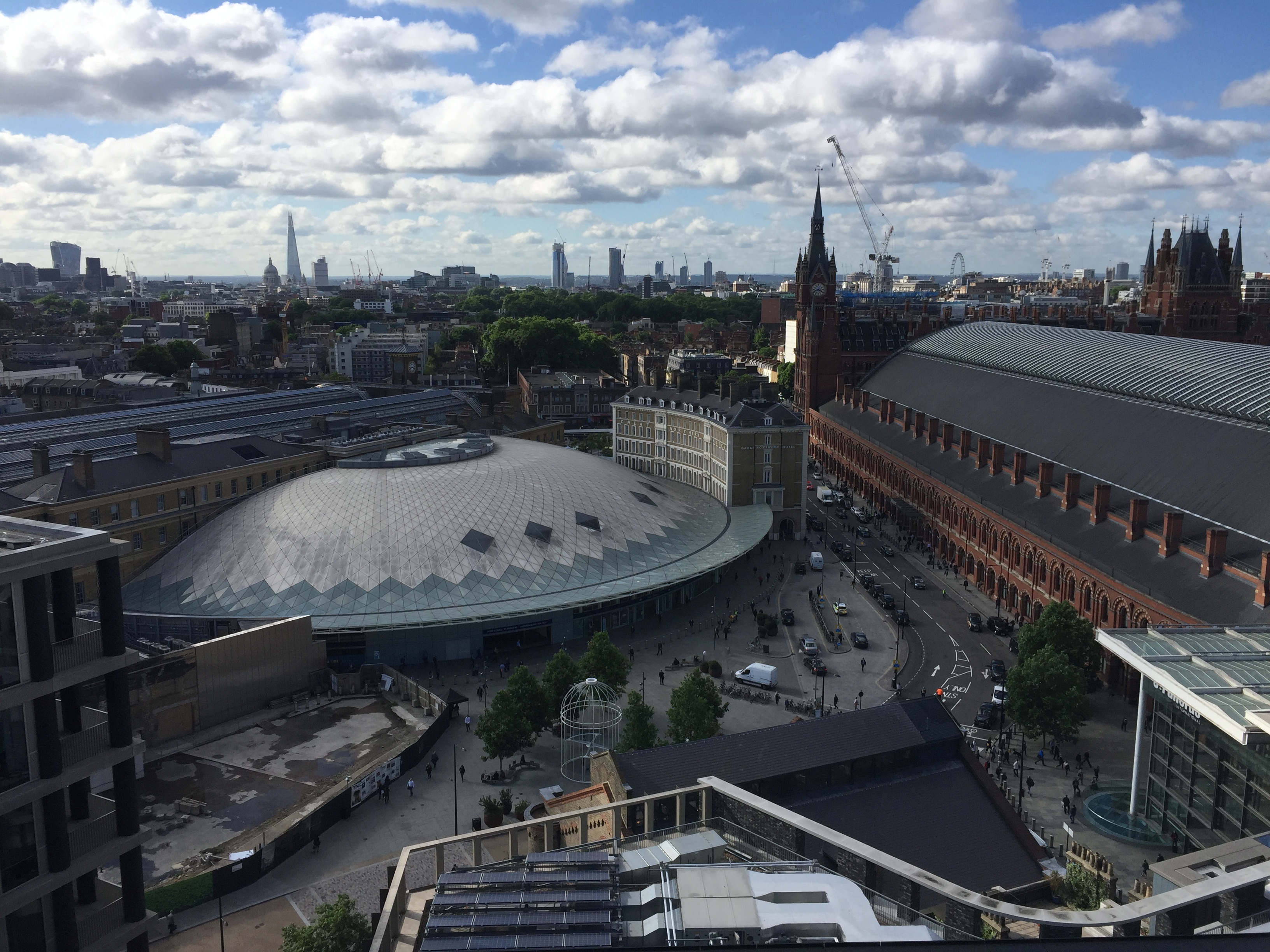 Shot over King Cross Station from Google UK